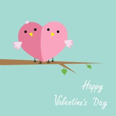 Bird couple Happy Valentines day