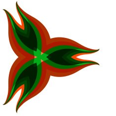 fantastic exotic flower red and green N2