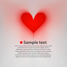 Vector paper heart illustration Postcard