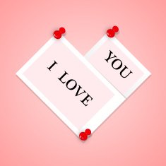 Photo frames with text in the form of heart N2