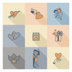 Happy Valentines Day Icons N446