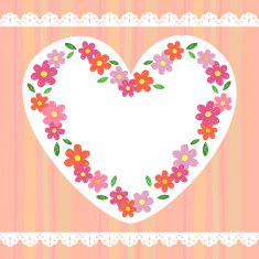 Heart flower frame N2