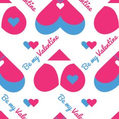 Seamless pattern for Valentine's da