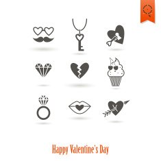 Happy Valentines Day Icons N455