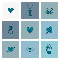 Happy Valentines Day Icons N470