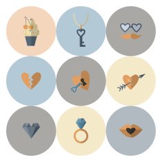 Happy Valentines Day Icons N472