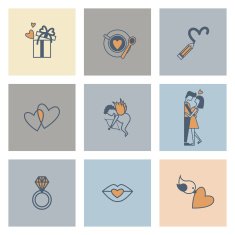 Happy Valentines Day Icons N477