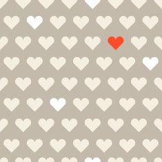 Different hearts shapes seamless pattern