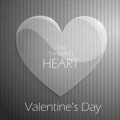 Valentines Day glass transparent heart Love background N2