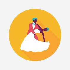wedding couple flat icon with long shadow eps10 N110