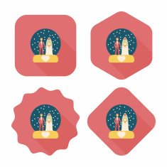 wedding couple flat icon with long shadow eps10 N128