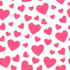 Seamless pattern with pink hearts N2