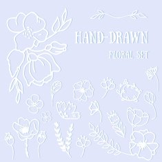 Flower hand-drawn sketch for your design N3