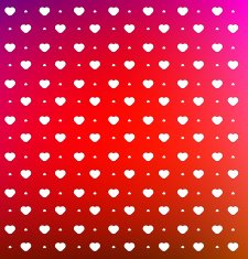 Valentines Day card with small white hearts