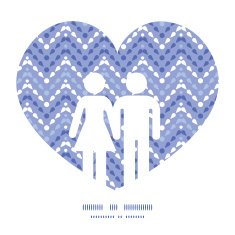 Vector purple drops chevron couple in love silhouettes frame pattern