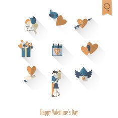 Happy Valentines Day Icons N491