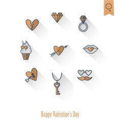 Happy Valentines Day Icons N492
