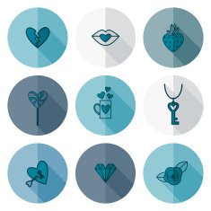 Happy Valentines Day Icons N497