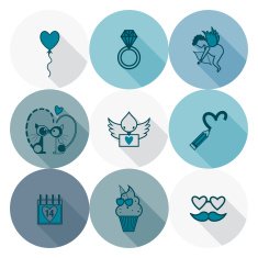 Happy Valentines Day Icons N498