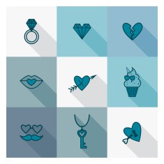 Happy Valentines Day Icons N499
