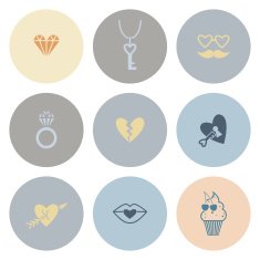 Happy Valentines Day Icons N506