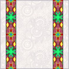 lace border stripe in ornate floral background N6