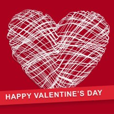Happy Valentines Day red background N2