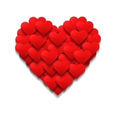 Little hearts form a big heart Valentine's day concept N2