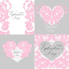 Set of Valentines day greeting cards N4