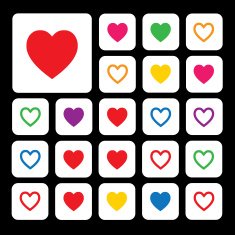 vector heart shape symbol N2