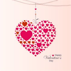 Valentines Day Card With Hearts N2