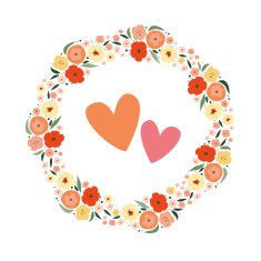 Romantic floral wreath