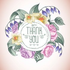 Vintage greeting card with blooming flowers N12