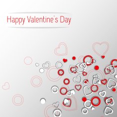 Holiday Card Heart from paper Valentines day