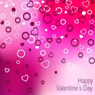 Happy Valentine&#039;s Day lettering Greeting Card on pink background N2