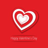 Holiday Card Heart from paper Valentines day N2