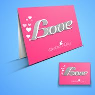 Folded card for Happy Valentines Day celebration