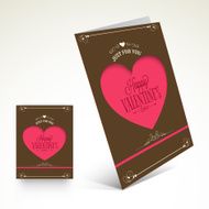 Greeting card design for Happy Valentines Day celebration N3