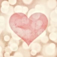 Grunge blurred valentine red heart