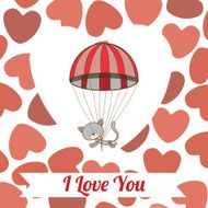 Love design over hearts pattern background vector illustration N3