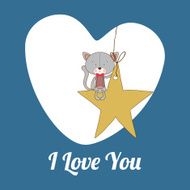 Love design over blue background vector illustration N2