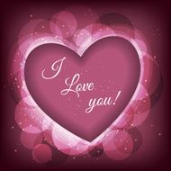 Valentine&#039;s day frame vector background with heart