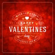 Happy Valentine&#039;s day Greeting Card and Bokeh N3