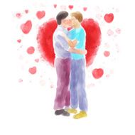 couple kissing N2