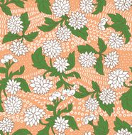 Seamless vintage texture with chrysanthemums