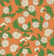 Seamless vintage texture with chrysanthemums N2