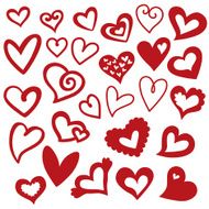 Set with hearts