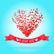 Happy Valentine&#039;s day greeting or invitation card with heart