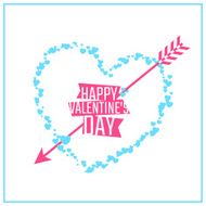 Happy Valentine&#039;s day greeting or invitation card with heart N2