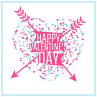 Happy Valentine&#039;s day greeting or invitation card with heart N3